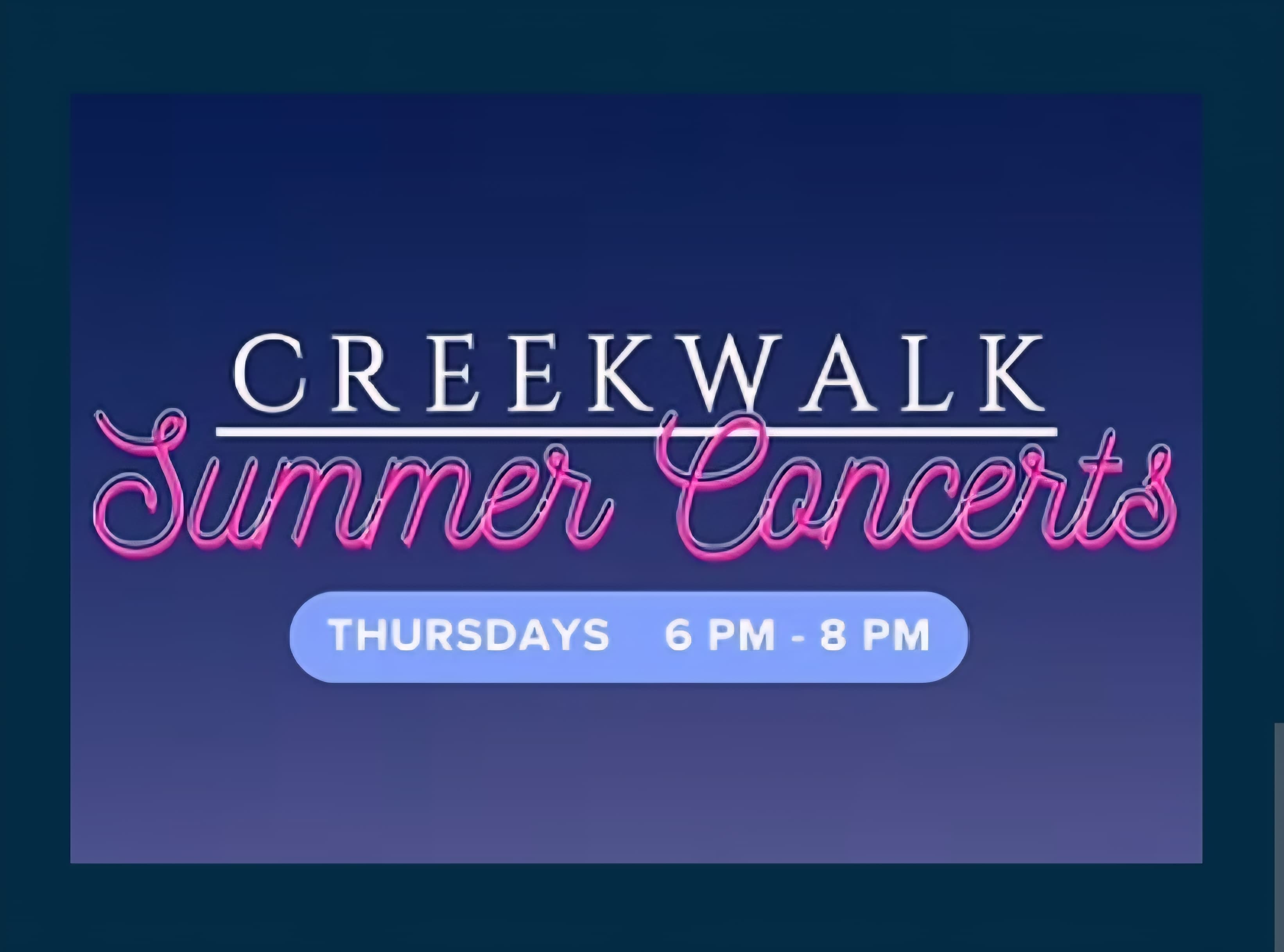 Live Music at Creekwalk - Martini Shot