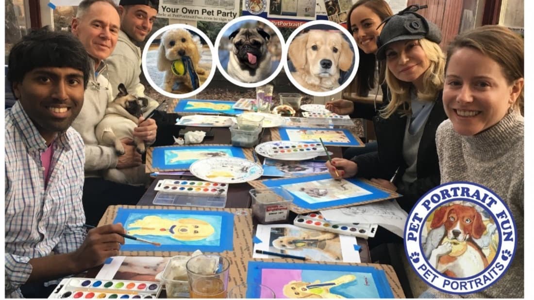 Pups and Pints Paint a Pet Portrait Fun- DBA East village
