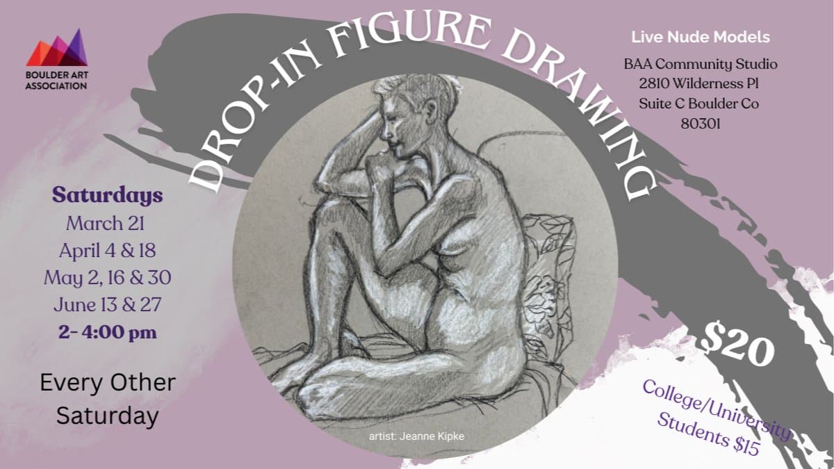 Figure Drawing with Live Models at the BAA Community Studio